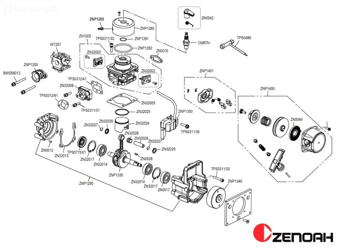 Bouwtekening Zenoah PUM320