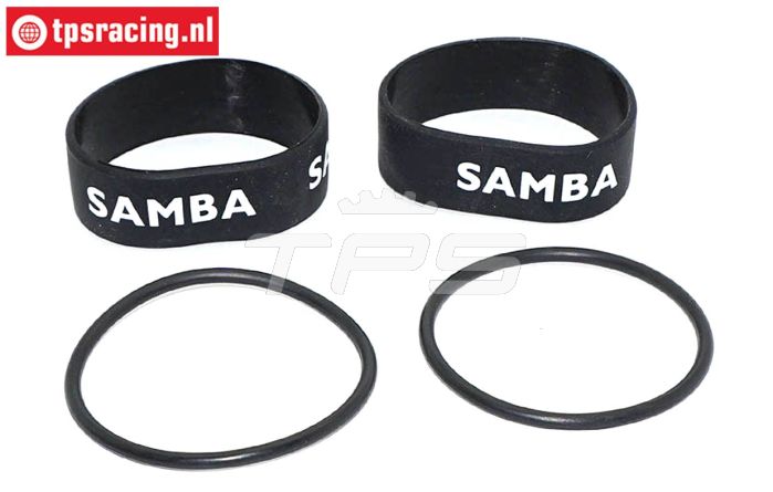 SAM4811Z Samba uitlaat ringen Ø60-Ø70 Zwart, Set