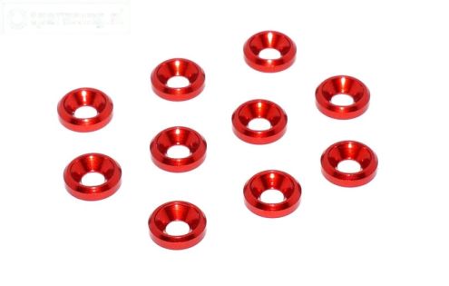 TPS1233/01 Alu verzonken ring Ø3 mm Rood, 10 st.