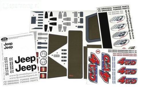 FG46155 Stickers Jeep 4WD, Set