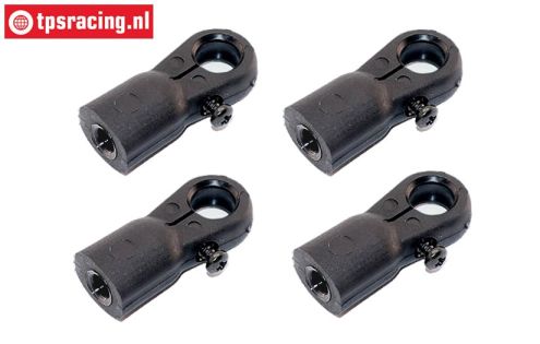 FG6029/04 Kogelhouder na stelbaar M6-Ø10 mm, 4 st.