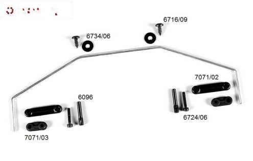 FG7096 Stabilisator 2WD voor L222-Ø3,0 mm, Set