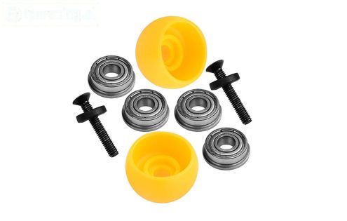 MX040-Y PROMOTO Zij steun rollen Geel, Set