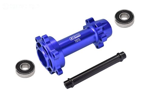 MX007-B PROMOTO Alu wiel as achter blauw, set