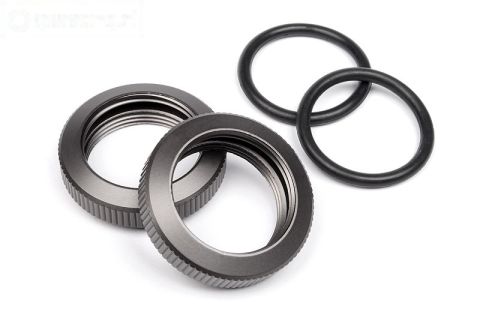 HPI102155 Schokdemper instelring Gun-Metal Ø20 mm, 2 st.