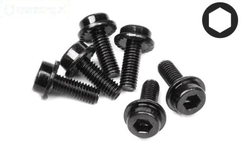 HPI94453 Inbus flenskop M3-L8 mm, 6 St.