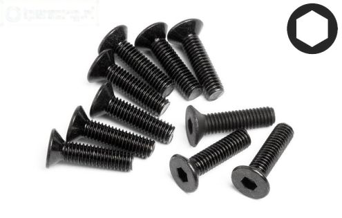 HPIZ084 Inbus verzonken kop M3-L12 mm, 10 st.
