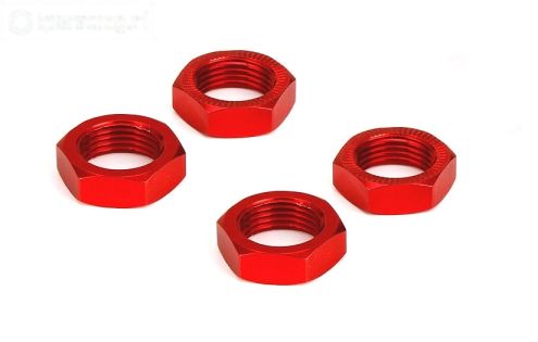 LOS252013 LOSI Alu-Wielmoer Rood 24 mm, 4 st.