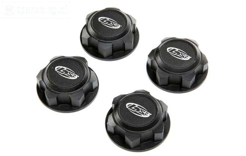 LOS352009 LOSI alu-Wielmoer dicht zwart 24 mm, 4 st.