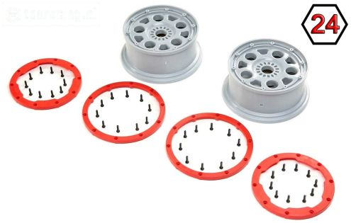 LOS45033 Velgen Grijs/Rood Ø120-B70 mm, Set