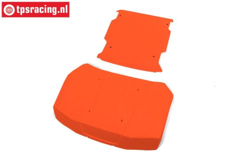 LOS-4008 LOSI 5IVE-T 3.0 Motorkap-dak panelen oranje, set