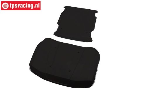 LOS-4006 LOSI 5IVE-T 3.0 Motorkap-dak panelen Zwart, set