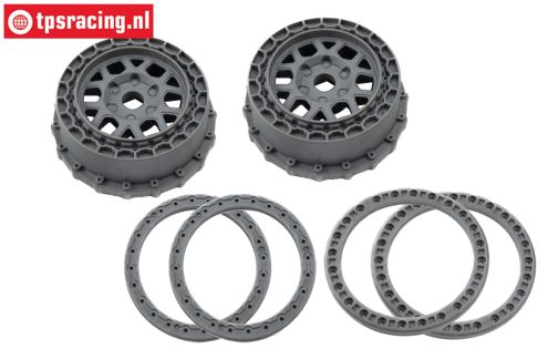 PRO287805 LOSI 5IVE-T 3.0 velgen grijs, set