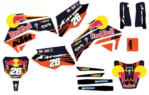 CS0980/56 PROMOTO stickers Red Bull FXR KTM, set