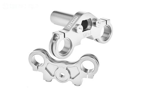 MX028-S PROMOTO Alu-Stuurplaat Zilver, Set