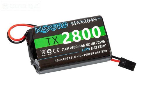 100031MAX2049 Maxpro 2S 2800 mAh LiPo accu, 1 st.