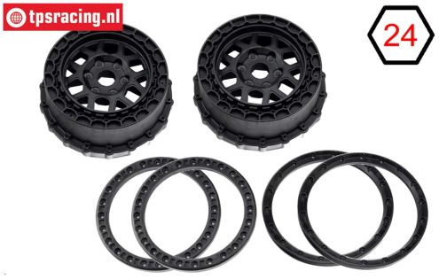 PRO287803 LOSI 5IVE-T 3.0 velgen zwart, set