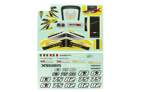 XR-FG8044YL X-Rider Flamingo Stickers Geel, set