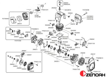 Bouwtekening Zenoah G320