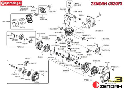 Bouwtekening Zenoah G320F3 Falcon3