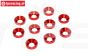 TPS1234/01 Alu verzonken ring Ø4 mm Rood, 10 st.