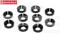 TPS1235/02 Alu verzonken ring Ø5 mm Zwart, 10 st.