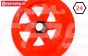 TPS5028/80RE Nylon Velg 6-Sp. Rood Ø120-B80 mm, 2 st.