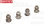 BWS55043 Aluminium Kogels Ø11/M5-H16 mm BWS-LOSI, 4 st.
