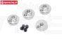 FG6114 Aluminium wielmoer met borging, 4 st.