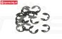 TPS6732/06 E-Clips zwart Ø6 mm, 15 St.