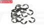 TPS6732/05 E-Clips zwart Ø5 mm, 15 St.
