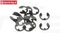 TPS6732/07 E-Clips zwart Ø7 mm, 15 St.