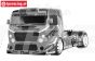 FG3279 Team Truck kap transparant 2WD, Set