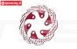 MX010/DISK-R PROMOTO Alu-remsch. achter rood, 1 st.