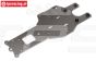 HPI102169 Chassis plaat achter onder Gun-Metal, 1 st.