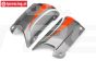 HPI102230 Kap zijdeel, Grijs/Wit/Rood, Set