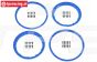 HPI3276 HD Beadlock Blauw Ø120 mm, 4 st.