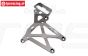 HPI87289 HD Plaat achter boven Gun-Metal, 1 st.