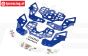 LOS-1827 LOSI LMT 2.0 Chassis platen Blauw, set