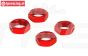 LOS252013 LOSI Alu-Wielmoer Rood 24 mm, 4 st.