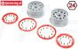 LOS45033 Velgen Grijs/Rood Ø120-B70 mm, Set