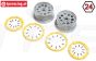 LOS45036 Velgen Grijs/Geel Ø120-B70 mm, Set