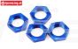 LOSB3227 LOSI Aluminium Wielmoer Blauw 25 mm, 4 st.