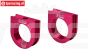 5T338/BI-RD Alu-lager inserts midden diff. Rood, 2 st.