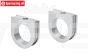 5T338/BI-S Alu-lager inserts midden diff. Zilver, 2 st.