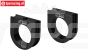 5T338/BI-BK Alu-lager inserts midden diff. zwart, 2 st.