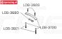 LOS-3720 LOSI 5IVE-T 2.0/3.0 Stuurstrip met bevestiging, set