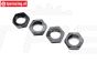 LOS-3677 LOSI 5IVE-T Aluminium Wielmoer zwart, 4 st.