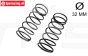 LOS-3736 LOSI 5IVE-T Schokd. veer voor Rood Ø32-Ø3,3 mm, 2 st.
