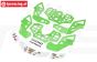 LOS-1826 LOSI LMT 2.0 Chassis platen groen, set